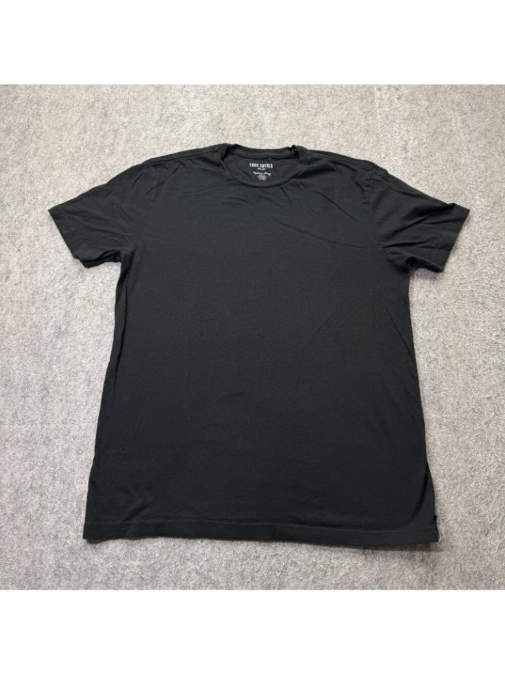 Todd Snyder T-Shirt Men M Black Short Sleeve Crew Neck *STAINS - Picture 2 of 14